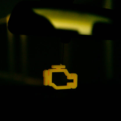Auto Anhänger "Motorkontrollleuchte" - GLOW in the Dark