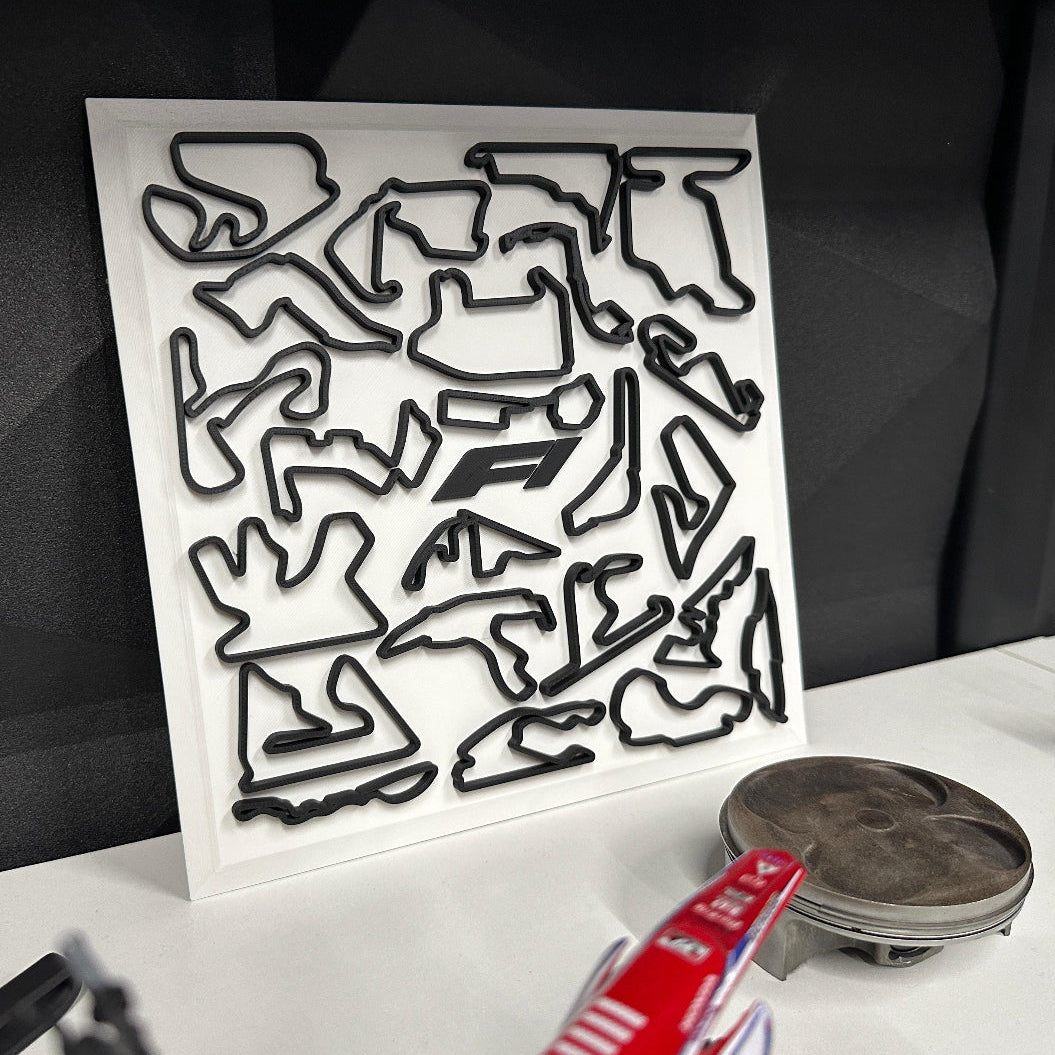 3D F1 Rennstrecken Wandposter